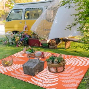 6'x9' Patio Rug Waterproof RV Mats - Orange